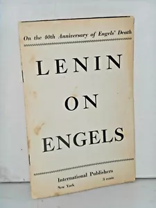Lenin on Engels, On 40th anniversary of Engel's Death ( Pamphlet 1935) - Picture 1 of 1