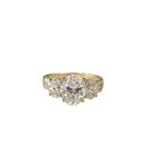 14k Yellow Gold Oval Cz Ring