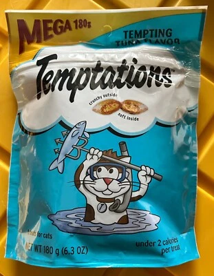 Three Mega 6.3 oz Temptations Cat Treats Tempting Tuna Flavor * BB April 2026 - Image 1 of 3