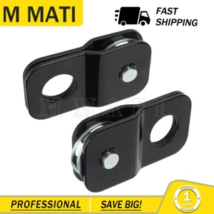 2x Snatch Blocks 4 TON Recovery Winch Pulley offroad Tow 8000lbs Black ATV UTV - Picture 1 of 11