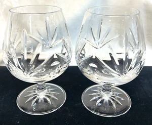 2 Lenox Monticello Brandy Snifters 5" Fan and Dot Cut Crystal Rarität sehr guter Zustand - Bild 1 von 3