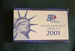 2001 United States Mint Proof Set In Original Box w/ COA - Picture 1 of 8
