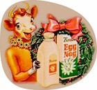 Elsie the Cow of Borden Eggnog Dairy Christmas Laser Cut Metal Sign