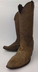 Stivali uomo Circle A 0638 cowboy US 9 D pelle marrone rockabilly western 2568 - Foto 1 di 9