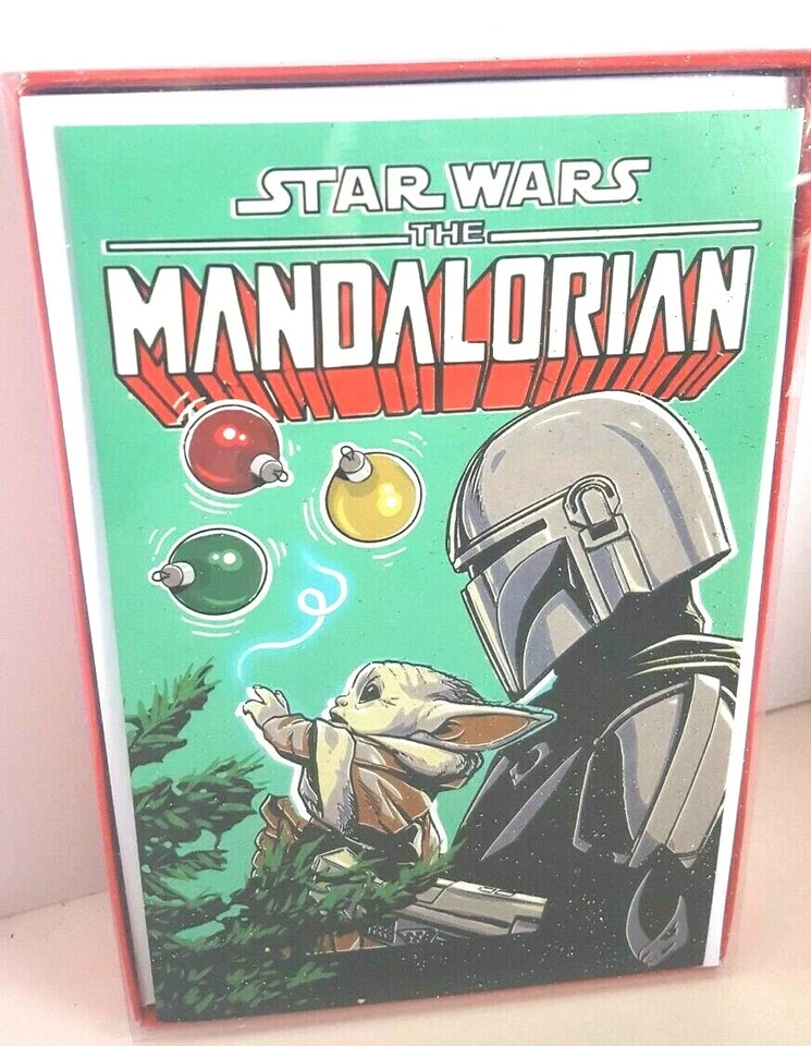Paquete de 12 tarjetas de Navidad de Disney Mandalorian Star Wars American Greetings Foto 1 de 2