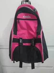 Diadora hellrosa/schwarz Fußball Sport Fitness Training Tasche Rucksack groß - Bild 1 von 9