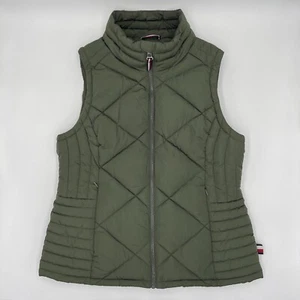 Tommy Hilfiger Diamond Quilted Puffer Vest Jacket Green Size M Original Tag 79 $ - Bild 1 von 10