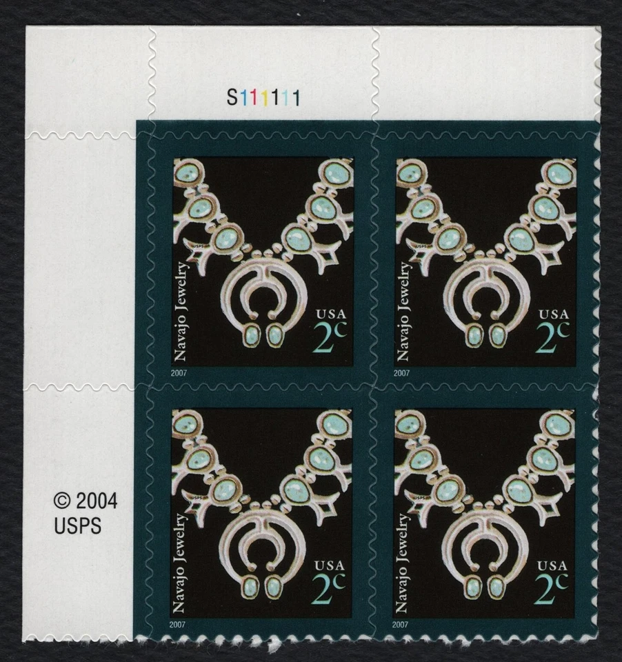 #3753 2c Navajo Jewelry, Plate Block [S111111 UL] Mint **ANY 5=FREE SHIPPING** - Image 1 of 1