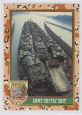 1991 Topps Desert Storm Factory Set White Back Army Supply Ship #54 0s5