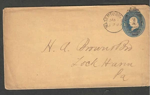 #U116a  ENVELOPE-USED WATERTOWN,NY TO LOCK HAVEN,PA - Picture 1 of 1