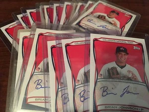 Brian Johnson Topps Blue Auto 2010 Autogramm Boston Red Sox Team USA Pitcher - Bild 1 von 2