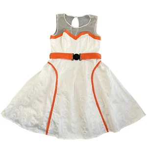 Vestido Star Wars Her Universe BB-8 Talla L Blanco Naranja Juegos con disfraces Cinturón Star Wars - Imagen 1 de 16