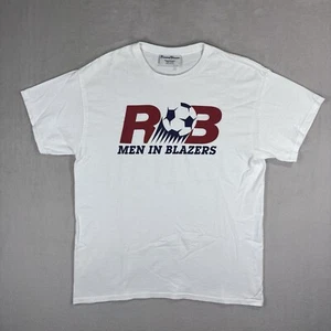 Rowing Blazers Men in Blazers T-Shirt Size Large Soccer Short Sleeve White - Picture 1 of 6