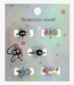 Studio Ghibli Spirited Away Soot Sprite Glitter Star Candy Ring Set Size 7-9 - Picture 1 of 2