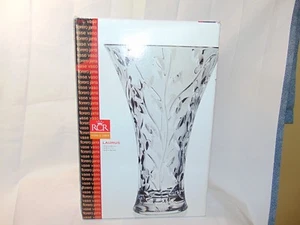 RCR Kristall LAURUS Vase 11 Zoll Made in Italy Kristall ausgestellt Top - Bild 1 von 9