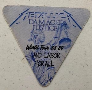 Metallica Damaged Justice World tour 1988-1989 Backstage Pass - Picture 1 of 3
