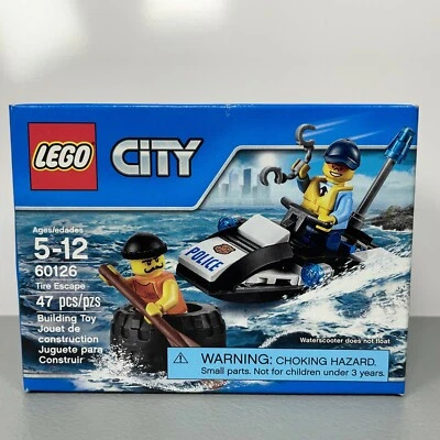 LEGO City 60126 Neumático Escape Town Policía Waverunner Jet Ski 47 piezas (2016)  Foto 1 de 4