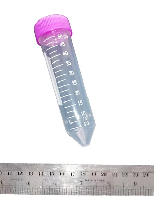 UK Plastic Graduated Centrifuge Tube with Cap, Test Tube 50ml