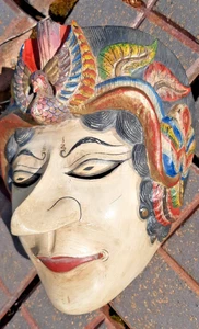 ORIGINAL WAYANG TOPENG RAKSHA KÖNIG THEATER MASKE SRI LANKA JAVA INDONESIEN RARE - Bild 1 von 17