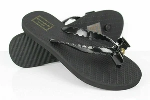 Kate Spade New York Denise Black Jelly Flip Flop Logo Sandals Size 6M NWT!! - Picture 1 of 6
