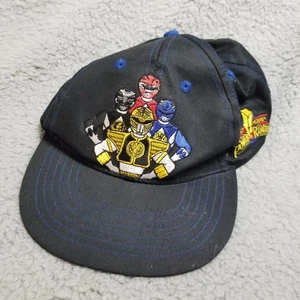 VINTAGE Mighty Morphin Power Rangers Hat Cap Snap Back Embroidered Youth 90s - Picture 1 of 6