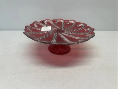 Akcam Turco Rojo Bastón de Caramelo Cake Stand Diseño - 10” Diámetro Nuevo Foto 1 de 4