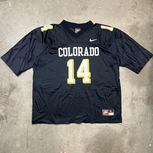 Vintage 90s Nike Colorado Buffalos Football Jersey XL Team Sports #14 Black USA - Bild 1 von 8