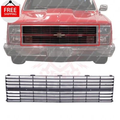 New Front Grille Silver Shell For 1983-1984 Chevrolet K30 1983-1984 K10 Suburban Foto 1 de 4