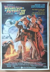 Back To The Future III ORIGINAL Spanish '90 POSTER Michael J. Fox Drew Struzan 3 - Foto 1 di 2