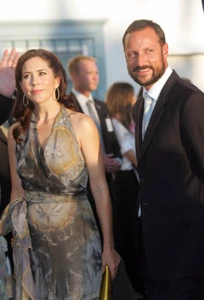 New Silk gown by Alberta Ferretti as seen worn by Queen Mary of Denmark I42 - Picture 1 of 12