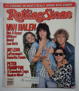 VAN HALEN Roth Jay Leno Peter Frampton Vtg Rolling Stone Magazine July 3 1986 - Picture 1 of 1