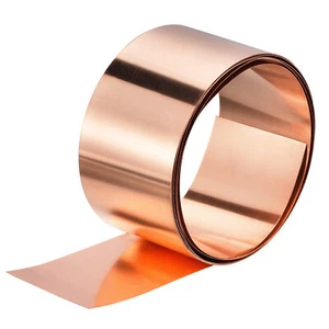 Copper Sheet Roll Pure Copper Flashing Strip Metal Foil Plate 3500x100x0.1mm - Picture 1 of 7