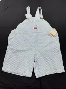 VTG NWT Gitano Sportswear Bib Overalls Womens 38/24W Seersucker Stripe 90s 1992 - Picture 1 of 17