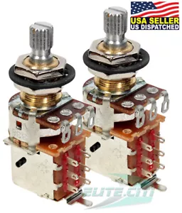 Bourns 500K genuino eje dividido push-pull pot para guitarra eléctrica (paquete de 2) - Imagen 1 de 7