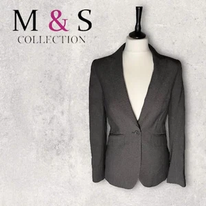 Chaqueta a medida gris carbón M&S para mujer, blazer, negocios, oficina Reino Unido 6 - Imagen 1 de 4