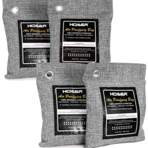 Hidbea Activated Bamboo Charcoal Air Purifying Bags 4 Odor Absorb Elimate Reuse - Picture 1 of 11