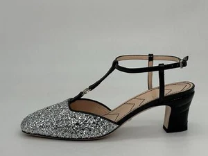 Sandalias Gucci Marmont Cuero Patente Brillo Correa en T Tacones de salón Zapatos $980 - Imagen 1 de 17