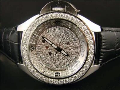 Часы Aqua Master белое золото нержавеющая сталь 7 2/5 карата настоящий бриллиант - Изображение 1 из 4