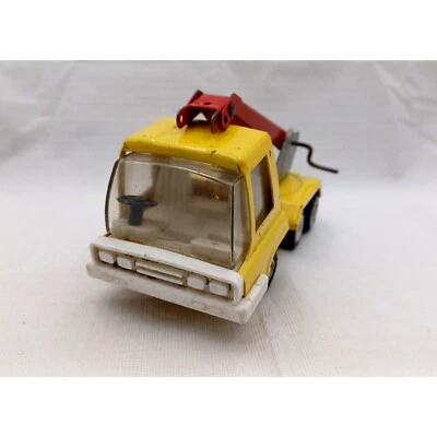 Mini camión grúa TRI-ANG Mighty de colección construcción acero prensado amarillo Foto 1 de 4
