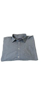 Patagonia Mens Button Front Long  Sleeve Organic Cotton Gray Plaid Shirt Medium - Picture 1 of 6