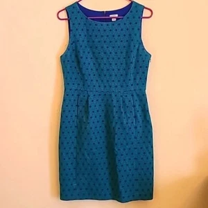 FOSSIL Women's Size 8 "Audrey" Royal Blue/Turquoise Sleeveless Fully Lined Dress - Picture 1 of 7