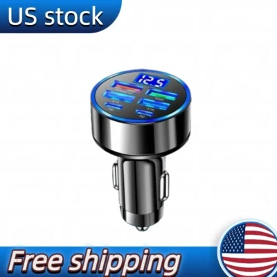 4 USB Port Super Fast Car Charger Adapter for iPhone Samsung Android - Image 1 of 4