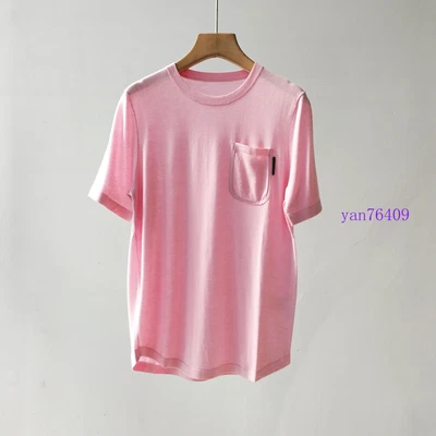 Brunello Cucinelli Womens Wool Loose Round Neck Short Sleeve Pullover T-shirt - Image 1 of 4