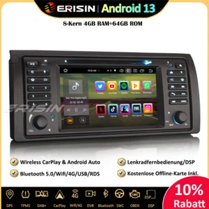 8-Kern Android 13 Autoradio GPS Navi für BMW X5 E53 DAB+CD DTV CarPlay OBD2 Wifi - Bild 1 von 16
