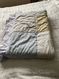 Boy or Girl Patchwork Effect Teddy Stars Cotton Cover Washable Duvet 37” x 52” - Picture 1 of 9