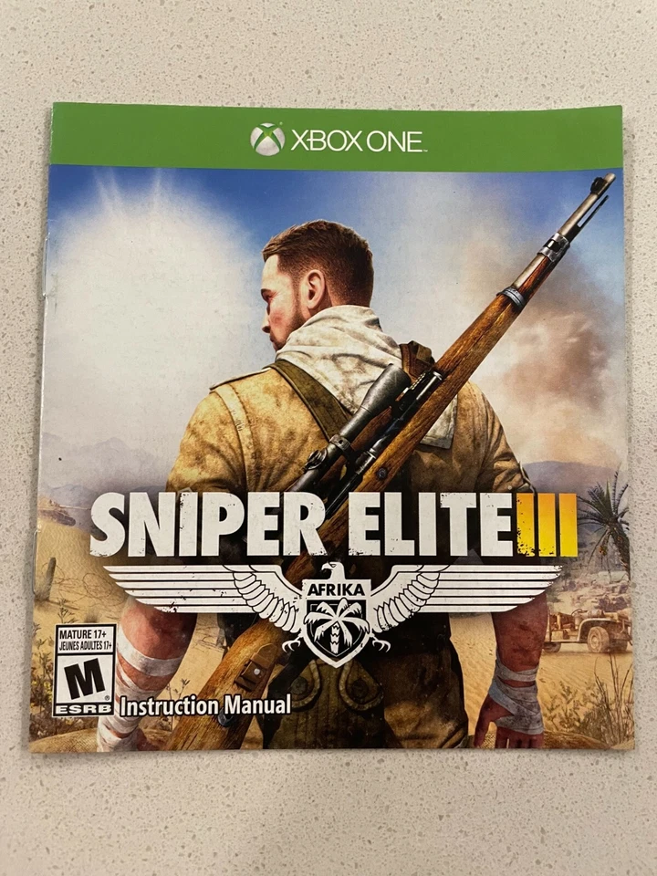 SNIPER ELITE III - XBOX ONE - INSTRUCTION MANUAL ONLY - Image 1 of 1
