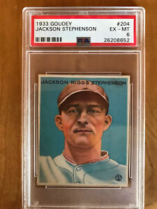 1933 Goudey Baseball #204 Jackson Riggs Stephenson PSA 6 