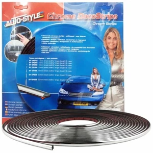 6mm 8M Chrom Auto Tür Karosserie Stoßstange Zierleiste Schutz Styling Leiste 9MM Rolle - Bild 1 von 4