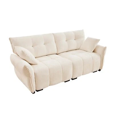 1-4 Seat Chenille Modern Sectional Sofa Set Living Room Long Couch w/O Ottoman - Image 1 of 4