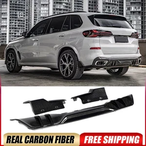 Alerón labial difusor parachoques trasero carbono real para BMW X5 G05 M Sport 2025-2026 - Imagen 1 de 15
